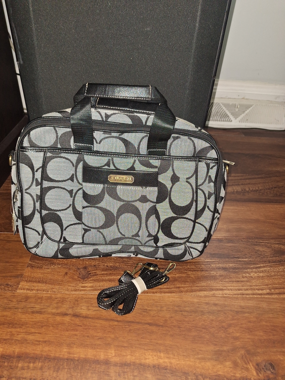 Coach Signature Small Briefcase in Gray/Black